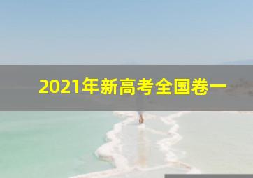 2021年新高考全国卷一