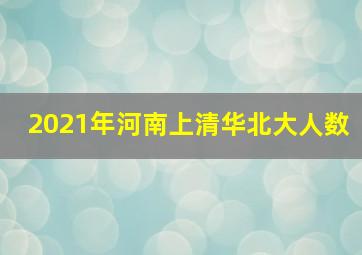 2021年河南上清华北大人数