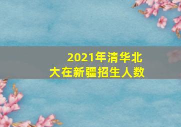 2021年清华北大在新疆招生人数