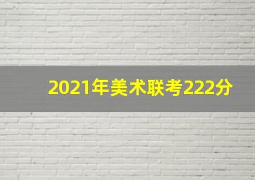 2021年美术联考222分