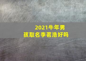 2021牛年男孩取名李茗浩好吗