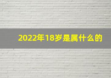 2022年18岁是属什么的