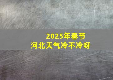 2025年春节河北天气冷不冷呀