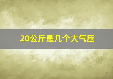 20公斤是几个大气压