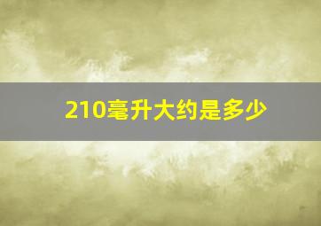 210毫升大约是多少