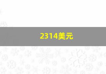 2314美元