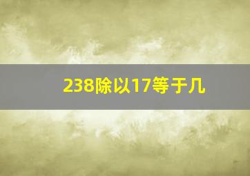 238除以17等于几