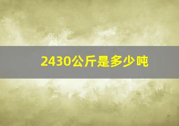 2430公斤是多少吨