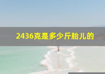 2436克是多少斤胎儿的