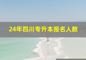 24年四川专升本报名人数