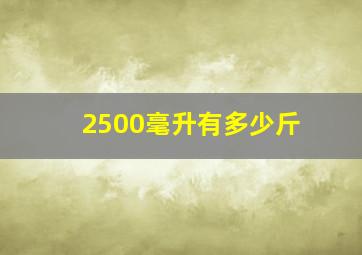 2500毫升有多少斤