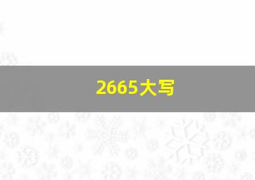 2665大写