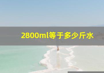 2800ml等于多少斤水