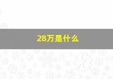 28万是什么