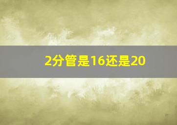 2分管是16还是20