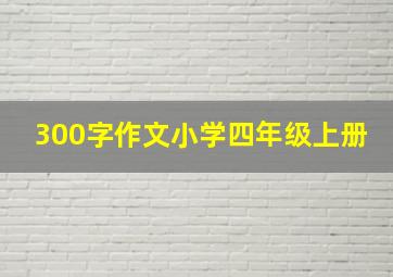 300字作文小学四年级上册