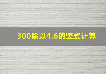 300除以4.6的竖式计算