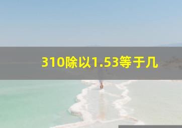 310除以1.53等于几