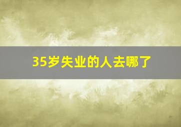 35岁失业的人去哪了