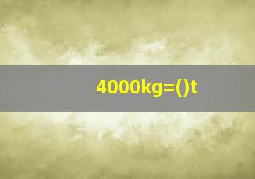 4000kg=()t