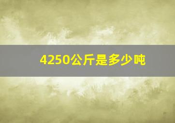 4250公斤是多少吨