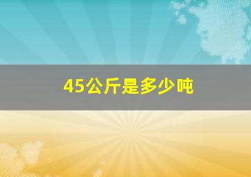 45公斤是多少吨