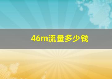 46m流量多少钱