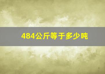 484公斤等于多少吨