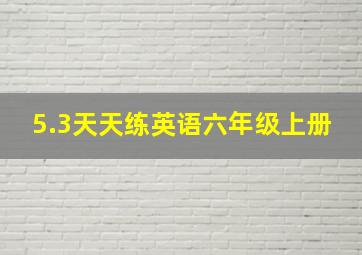 5.3天天练英语六年级上册