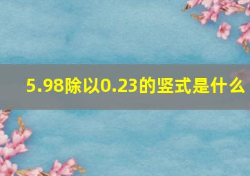 5.98除以0.23的竖式是什么