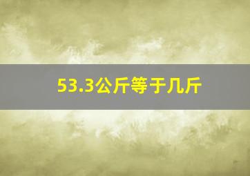 53.3公斤等于几斤