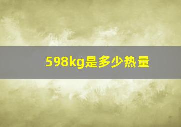 598kg是多少热量