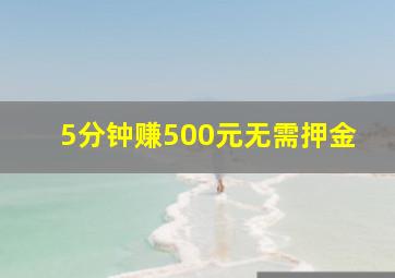 5分钟赚500元无需押金