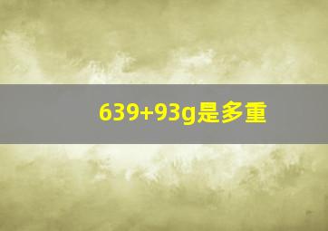 639+93g是多重