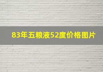 83年五粮液52度价格图片