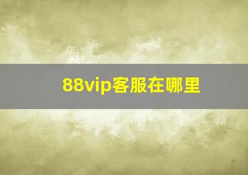 88vip客服在哪里