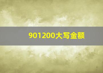 901200大写金额