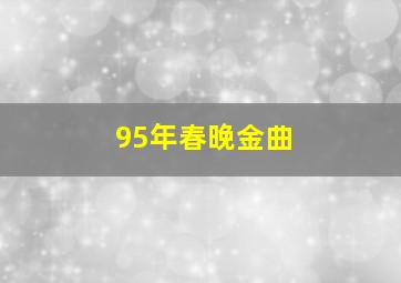 95年春晚金曲