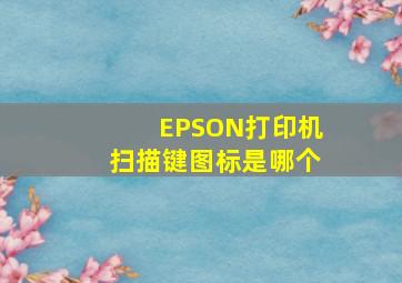 EPSON打印机扫描键图标是哪个