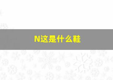 N这是什么鞋