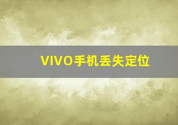 VIVO手机丢失定位