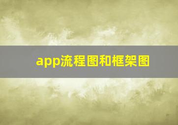 app流程图和框架图