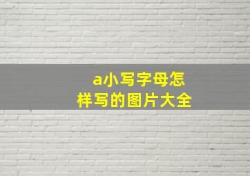 a小写字母怎样写的图片大全