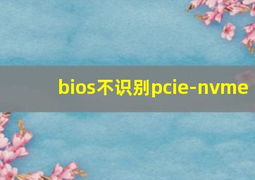 bios不识别pcie-nvme