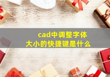 cad中调整字体大小的快捷键是什么