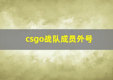 csgo战队成员外号