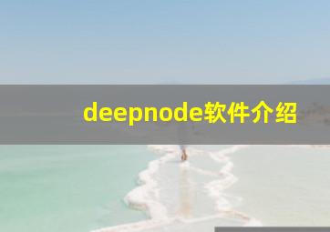 deepnode软件介绍