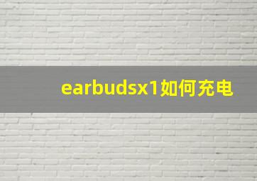 earbudsx1如何充电