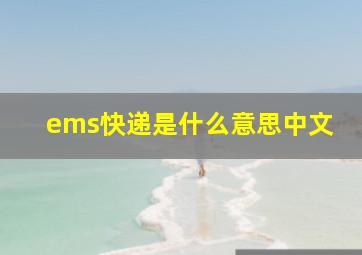 ems快递是什么意思中文