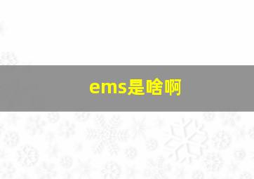 ems是啥啊